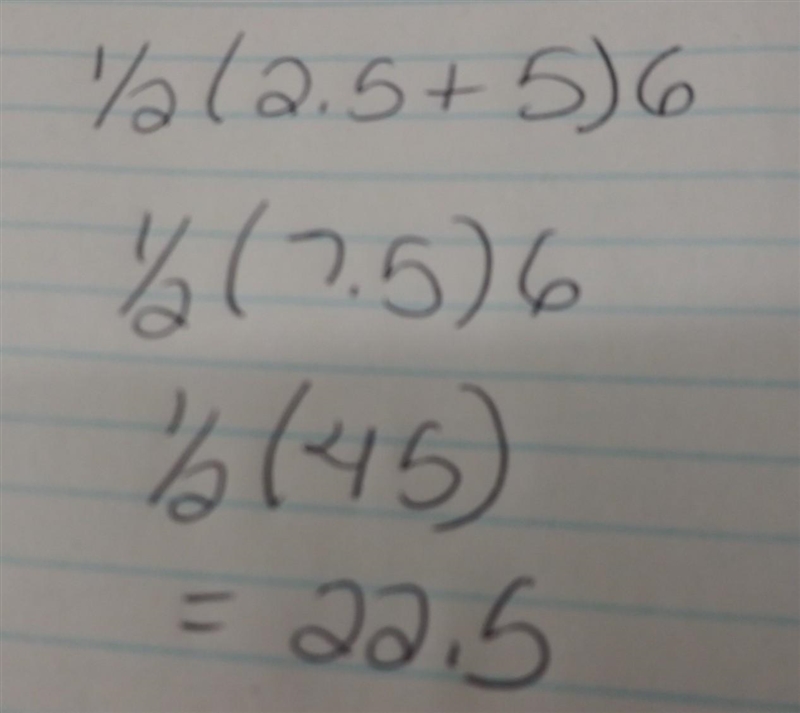 What is the answer to 1/2(2.5+5)6-example-1