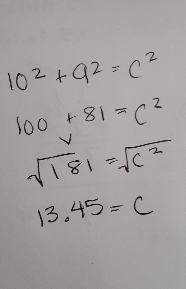 For the following right triangle, find the side length x. Round your answer to the-example-1