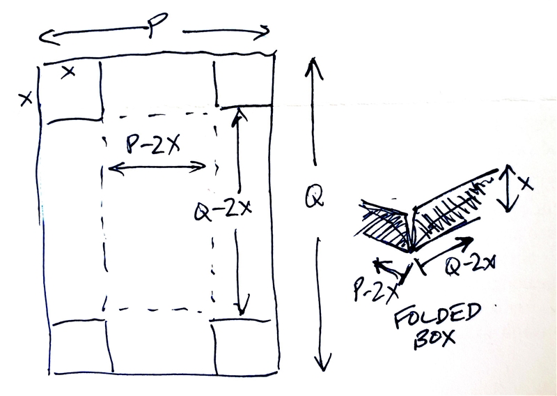 Please help meee 1.)Thomas buys a cardboard sheet that is 8 by 12 inches. Let x be-example-2