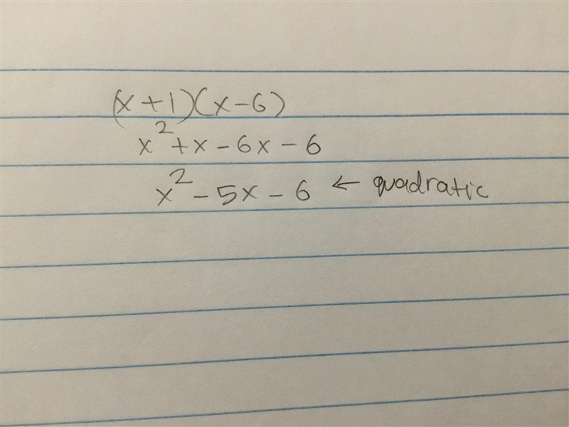 Your answer should be a polynomial in standard form (x+1)(x−6)-example-1