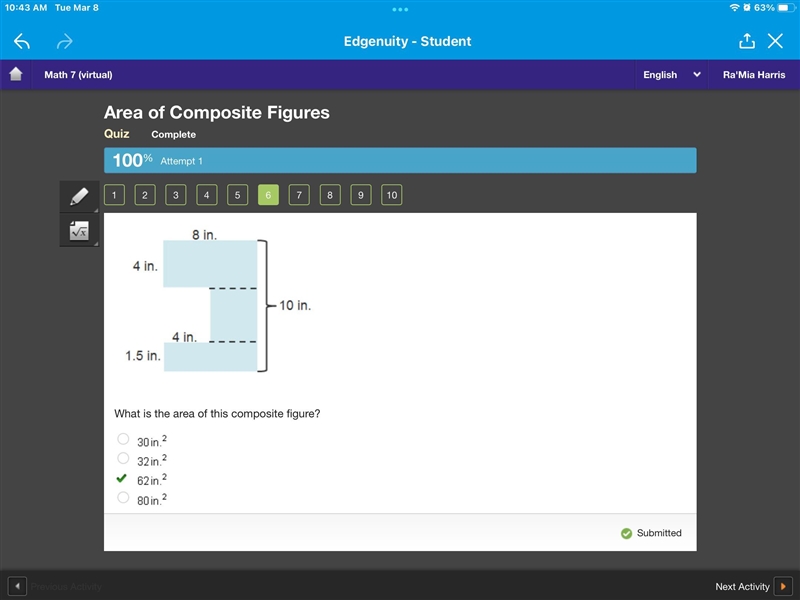 This composite figure has been divided into three rectangles. 3 rectangles stacked-example-1