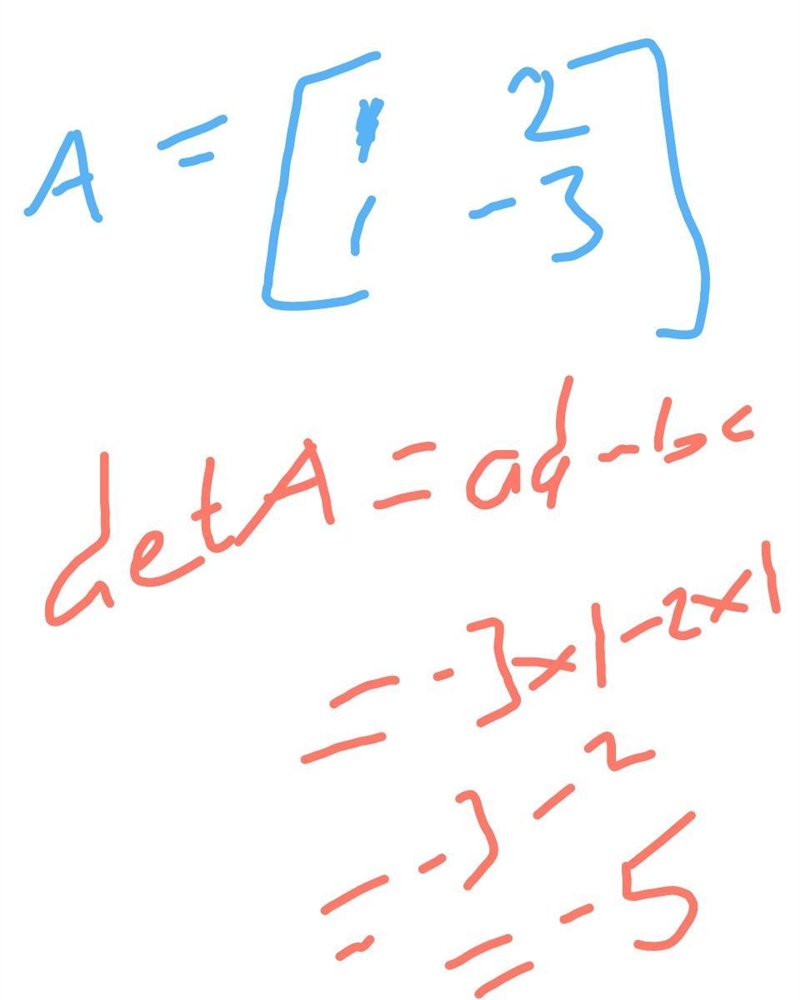 X + 2y = 5 x - 3y = 7 What is the value of the system determinant? -5 1 5-example-1