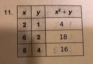 Given values to complete each table-example-1