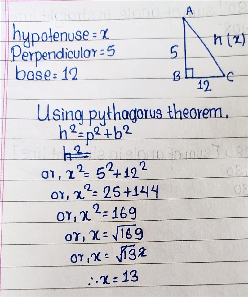 What is the length of the unknown side of the right triangle? A right triangle with-example-1