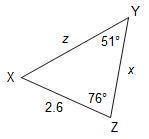 Law of sines: StartFraction sine (uppercase A) Over a EndFraction = StartFraction-example-1