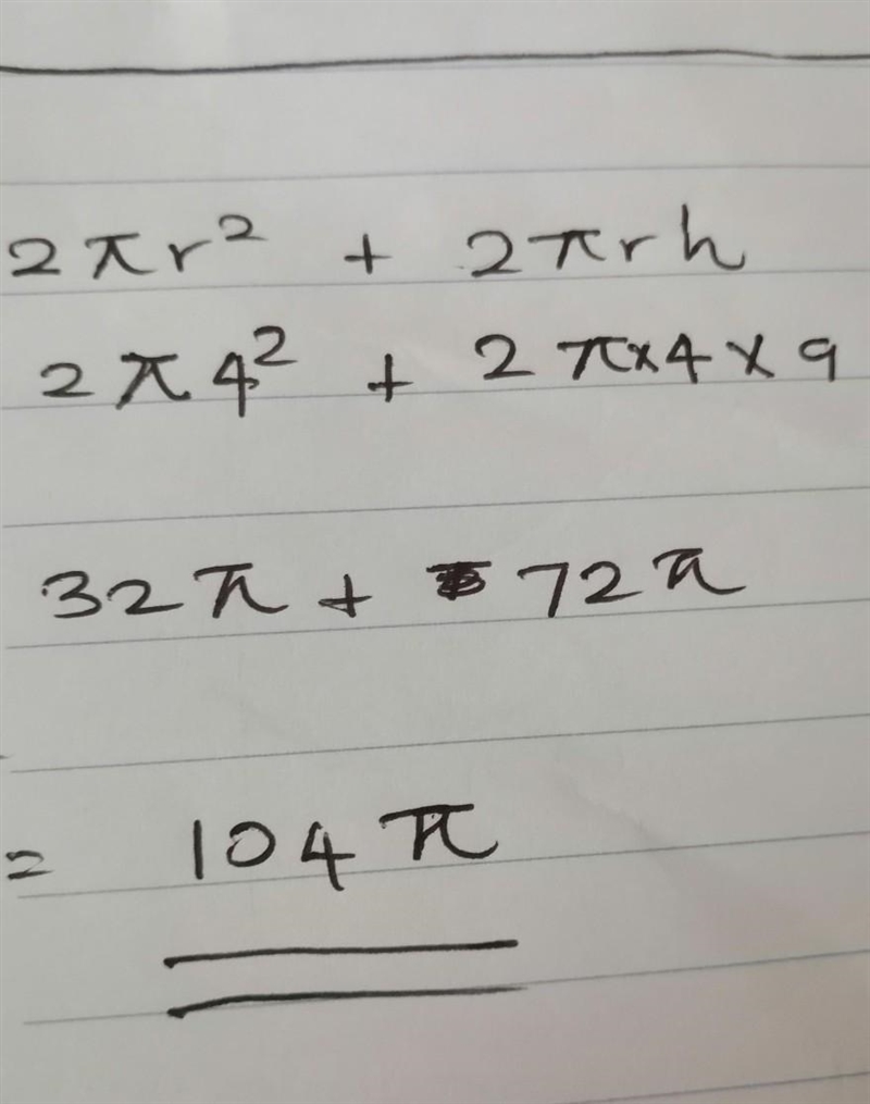 Use the net to find the surface area of the cylinder. Give your answer in terms of-example-1