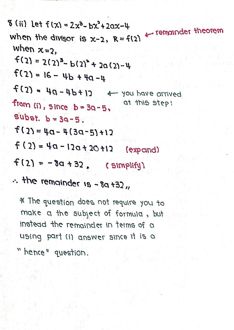 Hi:) anyone able to help with 8ii? I checked the ans key but my ans is wrong :(. thank-example-1