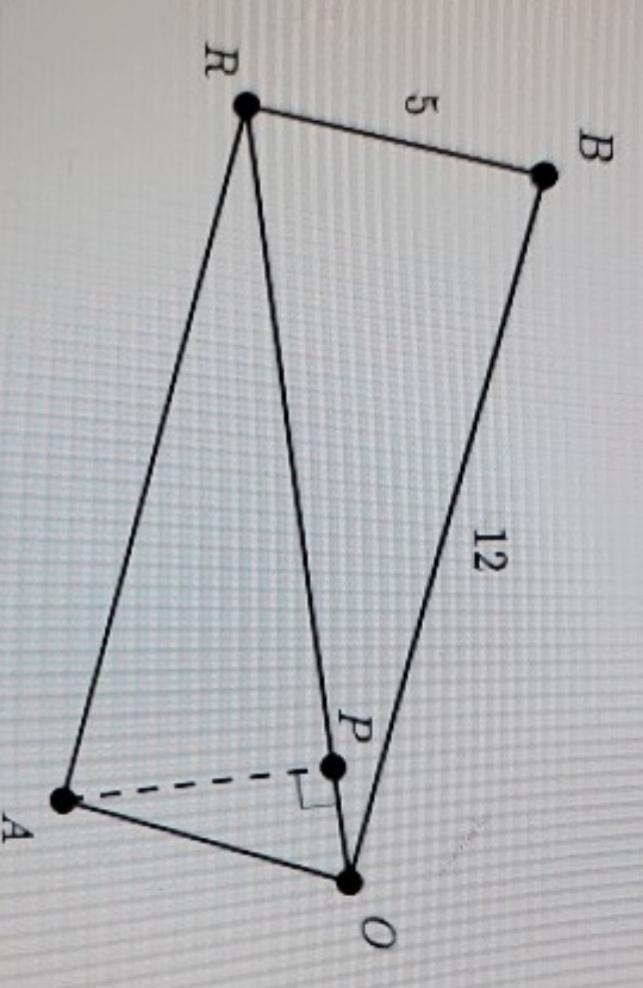 The diagram below shows the rectangle BOAR B Find the length o fsegment PA . if entering-example-1