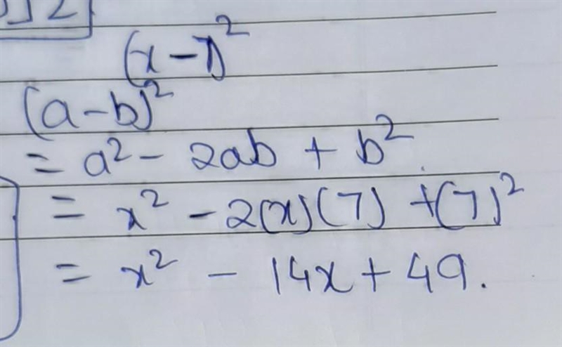 What expression is equivalent to (x-7)^2-example-1