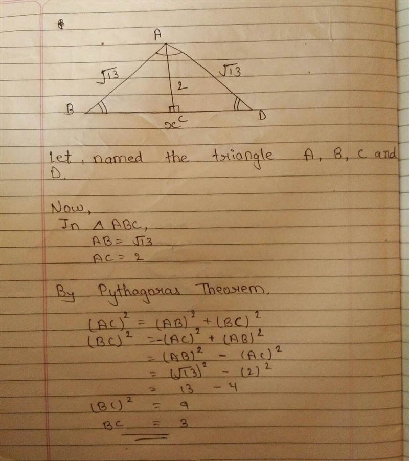 Please Help. Find the value of x in the isosceles triangle shown below​-example-1