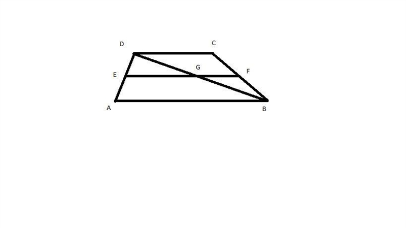 ABCD is a trapezium in which AB is parallel to DC, bd is a diagonal and E is the mid-example-1