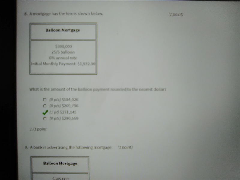 7. An investor obtains a balloon mortgage with the terms shown below. Balloon Mortgage-example-4