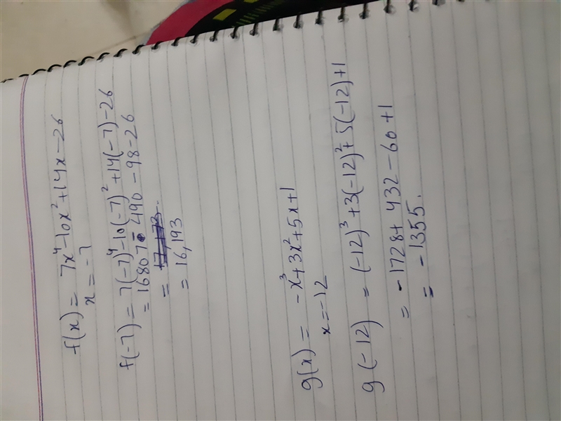 Please help. Evaluate the function for the given value of x. f(x) = 7x^4 − 10x^2 + 14x-example-1