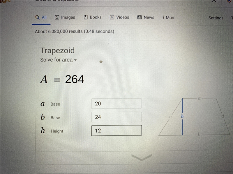 10. A trapezoid has base lengths of 24 units and 20 units. The height of the trapezoid-example-1