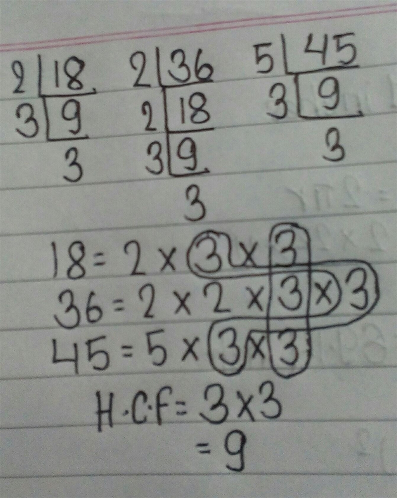 What is the GCF of 18 and 36 and 45-example-1