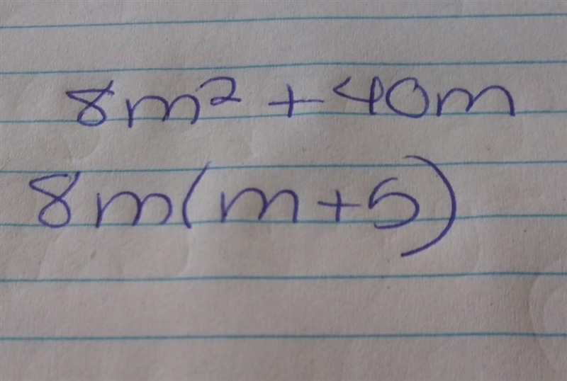 8m^2 +40m -------------- 8m-example-1