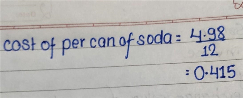 Ian purchased cans of soda for a party he was having. For every 12 cans of soda she-example-1