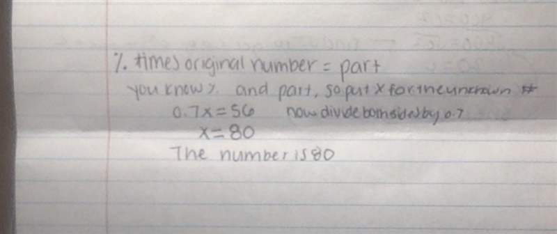 70% of what number is 56?​-example-1