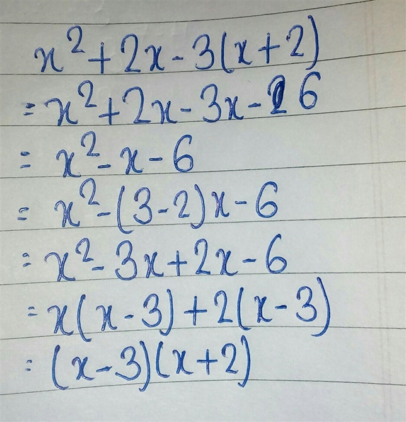 x2 + 2x - 3(x + 2) ​-example-1