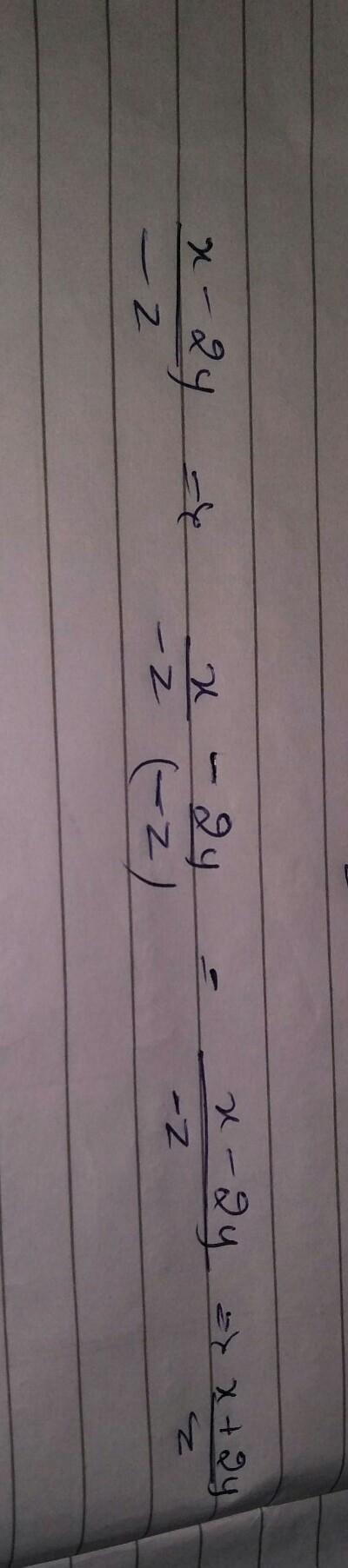 X-2y divided by -z what’s the answer-example-1