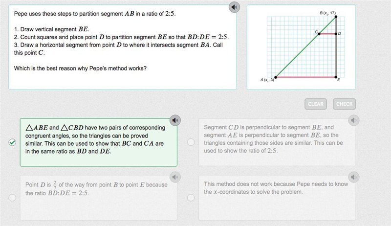 Pepe uses these steps to partition segment AB in a ratio of 2:5. 1. Draw vertical-example-1