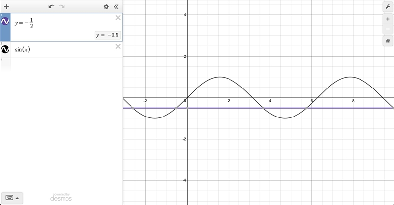 Solve on the interval [0,2pi) 1+ sin 0=1/2​-example-1