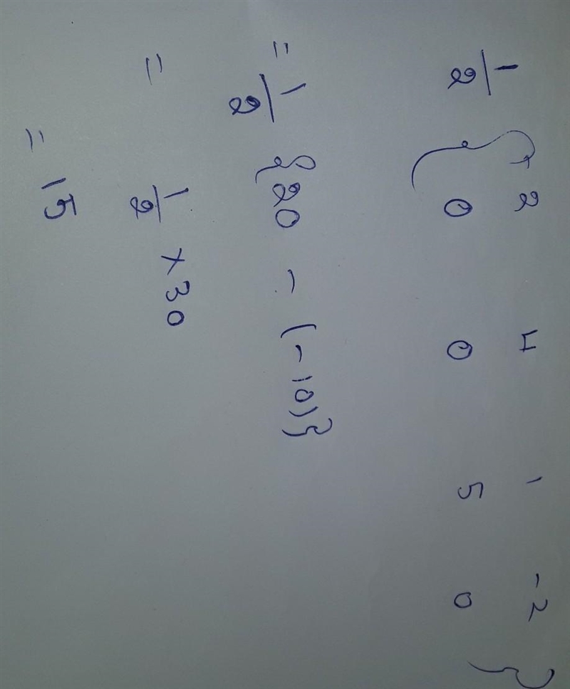 A triangle in the xy-coordinate plane is formed by the points (−2,0), (4,0), and (1,5). What-example-1