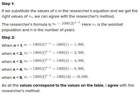 Do you agree with the researchers method of predicting the population? Why or why-example-1