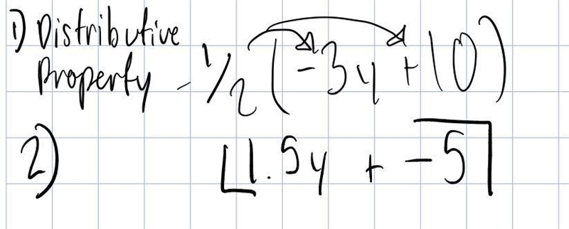 -1/2(-3y+10) i need help solving this math problem-example-1