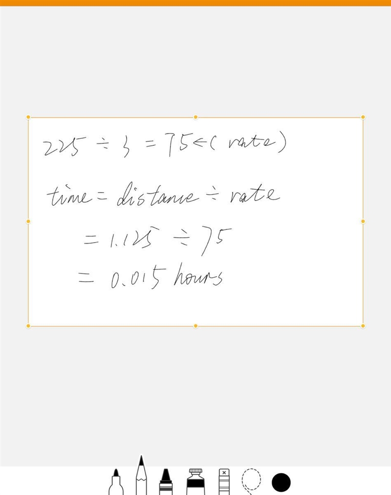 Ceci can drive 225 miles in 3 hours. (Rate-___) ? How many hours an does it take her-example-1