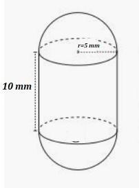 The figure is made up of a cylinder and two half spheres. Which expression can be-example-1