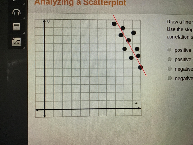 Draw a line to approximate the points on the graph. Use the slope of the line to determine-example-1