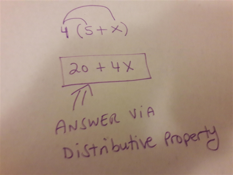 How do you simplify 4(5+x)-example-1