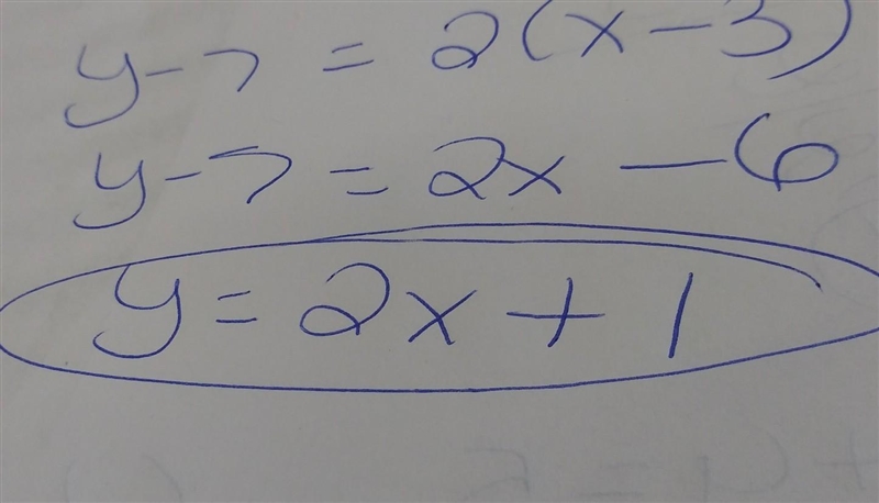 - Write the linear function for the line that passes through the point (3, 7) and-example-1