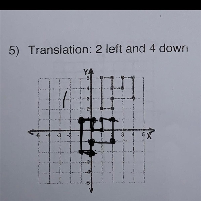 Translation : 2 left and 4 down-example-1