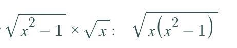 \sqrt{ {x}^(2) - 1} * √(x) ​-example-1