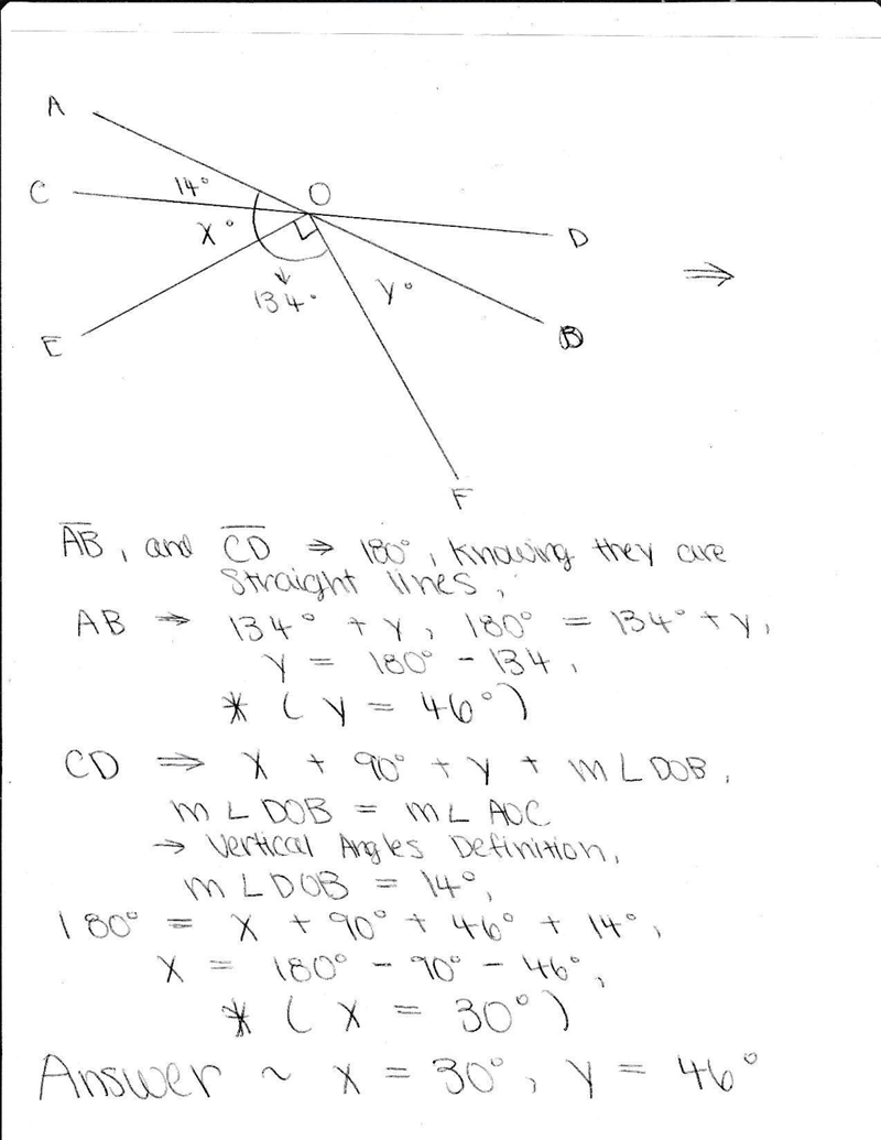 Two lines meet at a point that is also the vertex of an angle; the measurement of-example-1