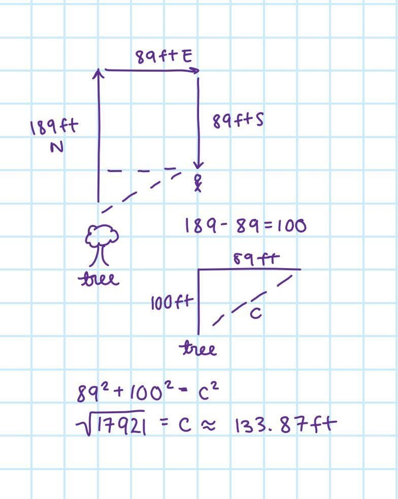 As part of summer camp, Henry goes on a treasure hunt. He starts at the base of a-example-1