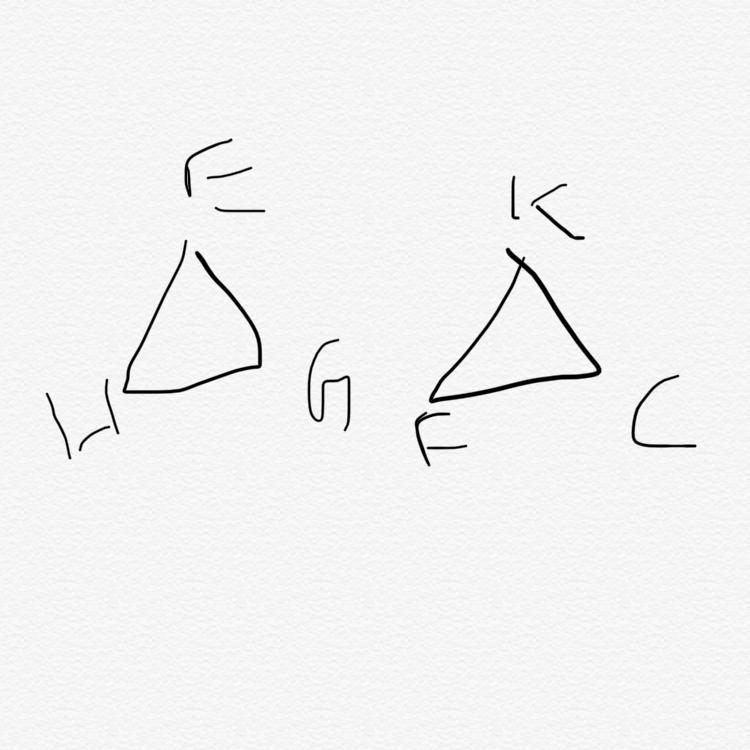 Much love if u answer <3 <3"▵EHG ≅ ▵KFC; Which is a true statement? A. EH-example-1