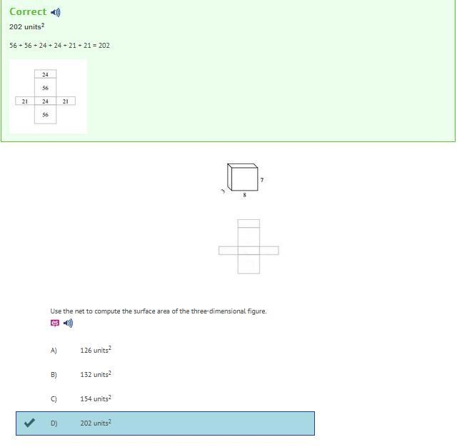 Use the net to compute the surface area of the three-dimensional figure. 15 POINTS-example-1