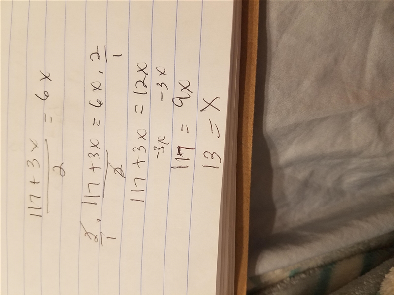 Determine the value of x for the drawing below.-example-1