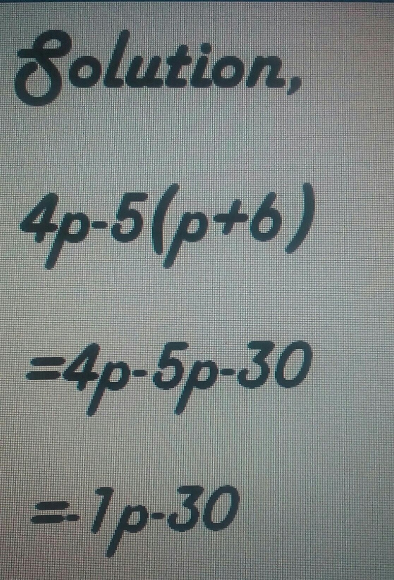 4p−5(p+6) = equals .-example-1