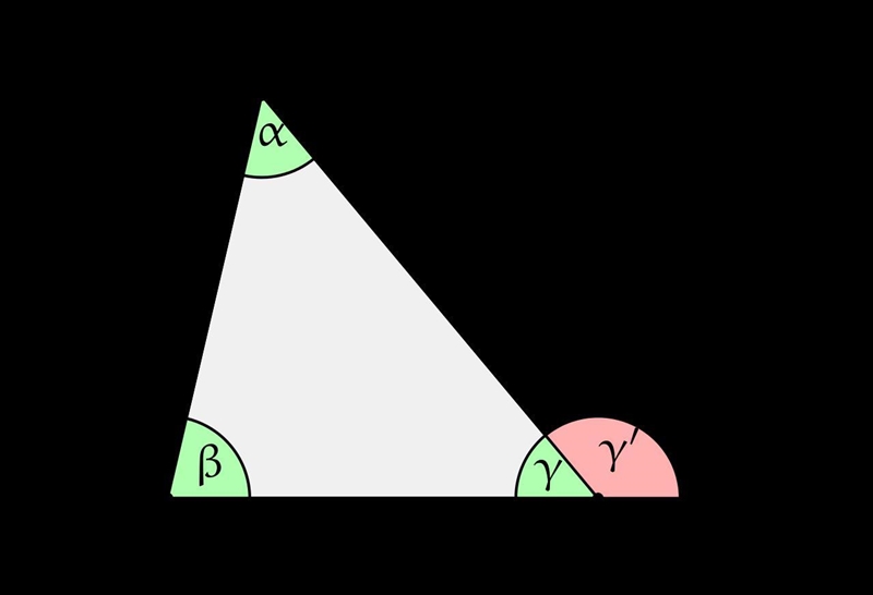 Explain why is equal to the sum of the measures of the two nonadjacent interior angles-example-1