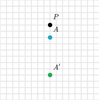 Plot the image of point A under a dilation about point P with a scale factor of 4-example-1