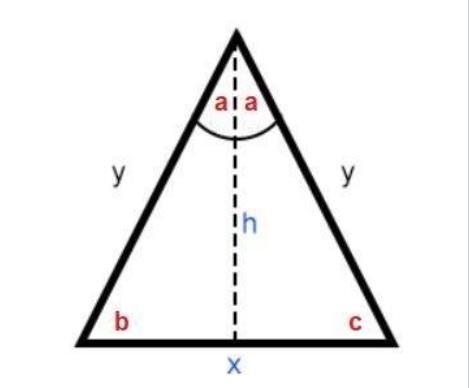 If h is an angle bisector of the given isosceles triangle, what is the measure of-example-1