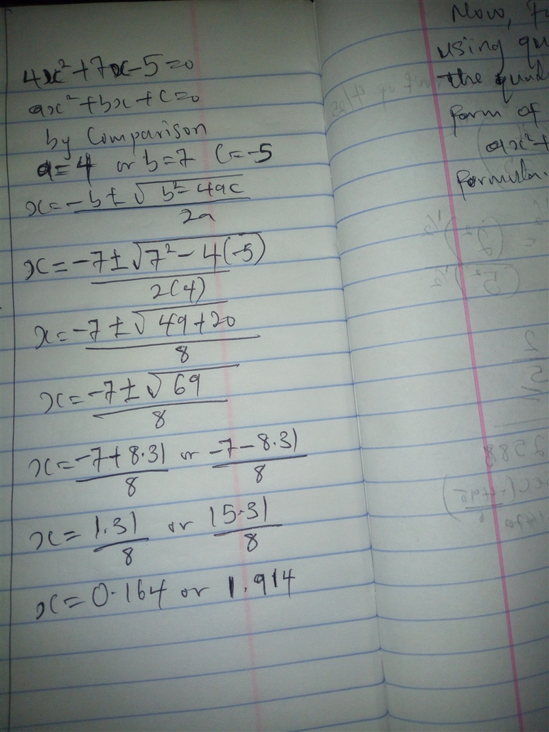 How do i solve quadratic equation using the quadratic formula-example-2