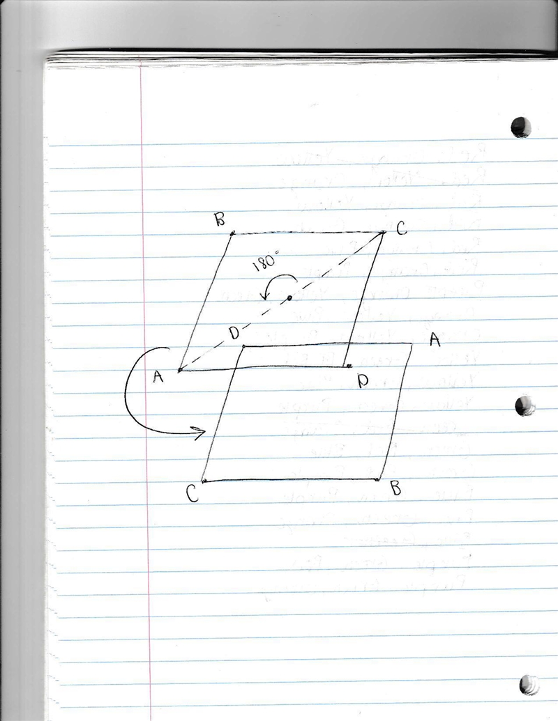 how does the fact that a parallelogram has rotational symmetry demonstrates that opposite-example-1