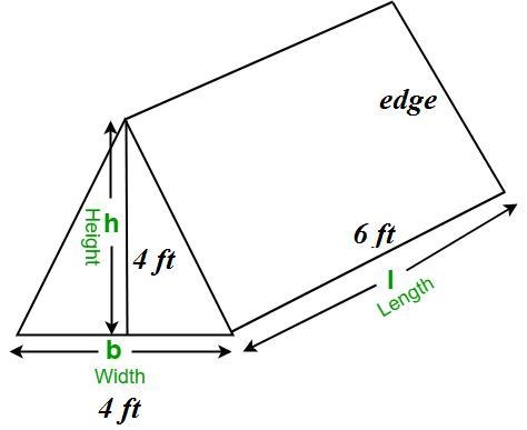 You have been asked to create a tent for an upcoming trip. The length will be 6ft-example-1