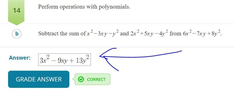 Subtract the sum of x2−3xy−y2 and 2x2+5xy−4y2 from 6x2−7xy+8y2-example-1