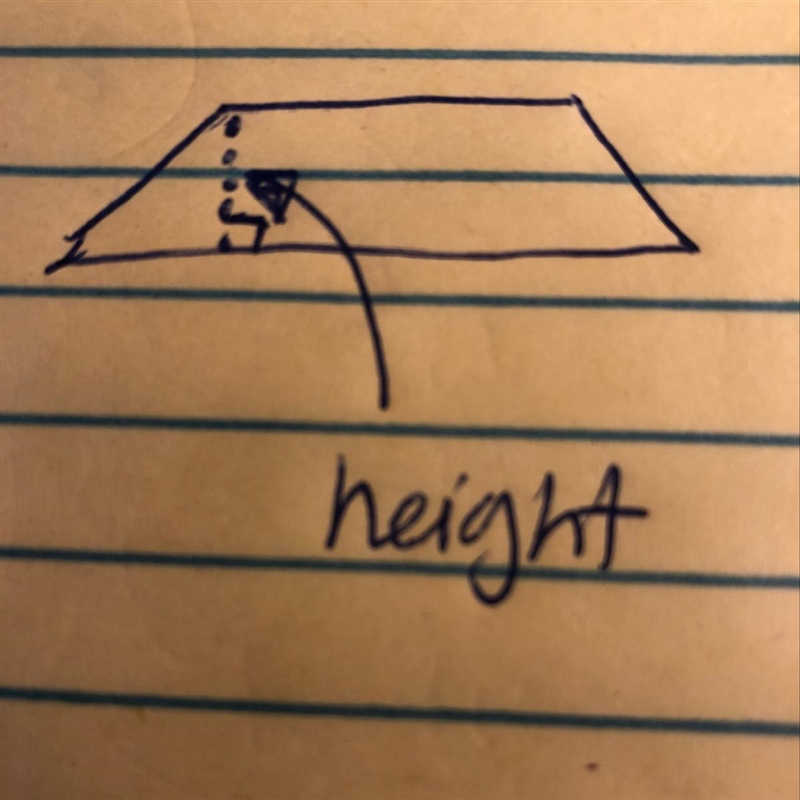 The ________ of a trapezoid is the distance between the parallel lines at a right-example-1